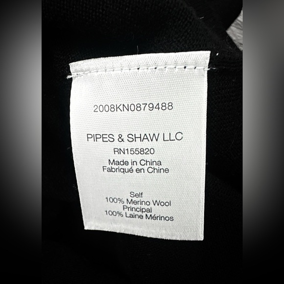 Veronica Beard Levina Sweater Black Women Ruffle Collar Pullover Top Size L - Picture 10 of 11